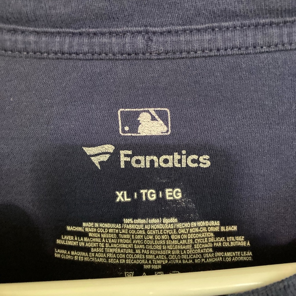 Fanatics Navy Blue Tee with White Logo - Picture 3 of 4
